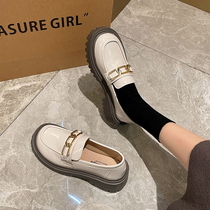 White French British style small leather shoes women 2023 new spring and autumn all-match single shoes Japanese retro jk loafers