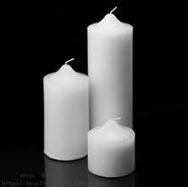 7 5*20cm Tall Pillar Real Wax Candles Unscented white 800g