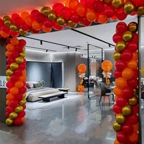 Orange Balloon column suspended ceiling Opening door Decorative Mall Storefront Holiday Arrangement Supplies Clothing Store Beauty Salon