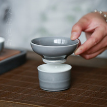 See the right soot glaze ceramic tea leak kung fu tea set accessories tea tea filter filter