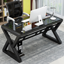 Computer desktop desktop office students learn tablemodern minimal wind tempered glass esports games single table
