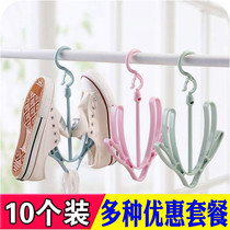 Creative Wind double balcony shai xie jia multifunctional hanging shoes of liang xie jia adhesive hook liang xie jia sub-liang shai jia