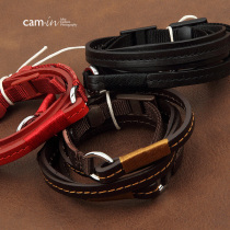 cam-in Italy Implanted Tanning Cow Leather Camera Braces Genuine Leather Shoulder Strap Universal connector CS188