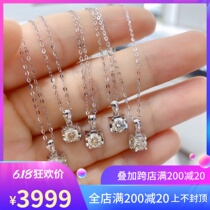 18K Diamond Necklace 38 Natural Diamond Necklace Bull Head Necklace Bull Head Pendant Lock Bone Chain Spot Net Red