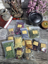 Synched aggregate (4) Golden Flowers Shabbat Fragrant Bee Grass Cat Mint Mustard Seed Galangal