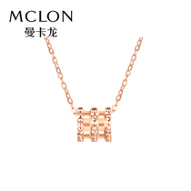 Manka dragon small waist 18k gold necklace net red color gold pendant Rose gold clavicle chain