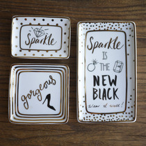 W1962 outlet US gold decoration English Jewelry Containing Disc table Table Swing Pat for small things