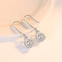 Earring 2020 new tide S 925 pure silver beating heart - heartbeat female moving ear - crash refined temperament