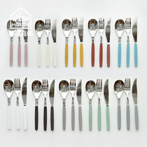 South Korea ondo same ins stainless steel spoon Fork knife Western tableware 3-piece set