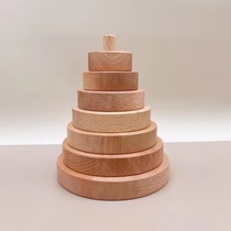 ins Nordic log building blocks stacked high beech sets of columns 0-12 months newborns chewing building blocks stacking tower toys