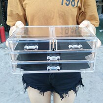 Eyelash eyelash grafting storage box Finishing rack Lipstick Lipstick dustproof Acrylic lip gloss Nail polish display transparent