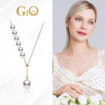 GiO jewelry sea water akoya pearl necklace female 18K gold small grain stack wear choker fashion sweater chain