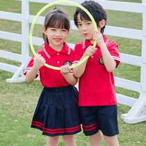 Summer school uniforms Primary school uniforms Chinese red sports suits kindergarten uniforms summer uniforms British style graduation uniforms