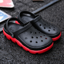 Cave shoes mens summer fashion thick-soled non-slip couple beach sandals 47 extra size 48 wear soft soles sandals