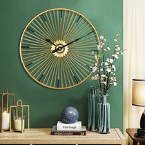 Wall clock living room household personality creative fashion Nordic light luxury art decorative mute clock trend Wall watch