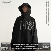 ATTEMPT AW19 “LAST FLOWERS”TEXT PRINTING IMPROVED M51 LAMINATED CANVAS COAT