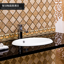 Lanfan table basin Semi-embedded round basin with overflow hole Wash basin Bathroom balcony household Taichung basin