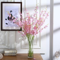 Simulation bouquet craft decorative flowers Home plants Creative Pink fake flowers Fresh dancing orchid Room bedroom color