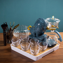 Tea ceremony full semi-automatic tea set web celebrity Douyin the same style