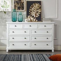 American solid wood six-chest cabinet living room storage cabinet drawer style locker bedroom simple light luxury nine-bucket cabinet