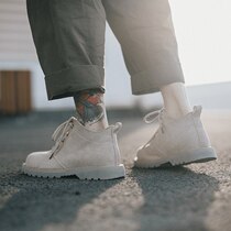 Martin boots mens mid-top tooling boots winter leather casual suede high-top ankle boots British retro Martin shoes men