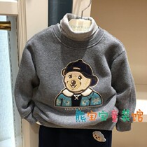 Boys plus jacket in autumn and winter new children in the autumn and winter children in the big childhood clothing two pieces of cotton TKMW94T02B
