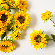 Sunflower simulation bouquet ornaments fake flowers Sunflower living room flower arrangement table floral decoration dry flower decoration