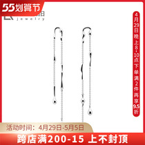 White Day Jewellery Drip Answer Raindrop Pure Silver Ear Ring Woman Long Style Brief Fashion Small Crowd Original Design Ear Accessories