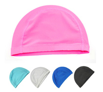 Nylon Elastic Swimming Cap Adult Black Pink Swimming Cap Swimming Hat Swimming Pool Unisex