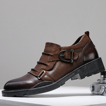 Boiling Van Martin Boots Mens Low Boots Leather Fashion Joker Vintage Locomotive Boots 2021 Autumn European Station Mens Shoes