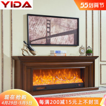 One da 1 8 2 m European style fireplace decoration cabinet minimalist fireplace frame solid wood American electric fireplace heating TV cabinet