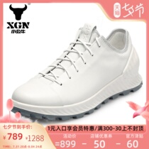 XGN Small Bull Bull mens spring and autumn travel shoes genuine leather dust-proof outdoor casual shoes anti-wear and anti-wear resistant travel shoes