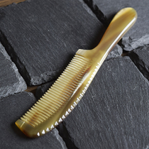 Yujiaoxuan Natural cow horn comb Slender handle Yak Horn comb for men and women for easy-to-fit hair
