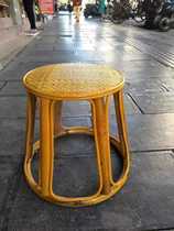 Practical hand-made comfortable rattan stool Low stool shoe stool High round stool bench Plant rattan stool Household