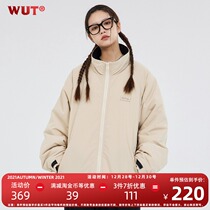 (WUT official store) winter series original design inner fleece sandwich cotton three-layer composite thick coat