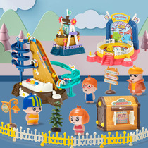 Childrens disassembly handmade spelling over home amusement park Toys Ferris wheels Rocarousel boys girls toys