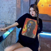 Travis Scott Portrait portrait Tide Cards FOG High Street Hip Hop 100 A short sleeve T-shirt for men and women