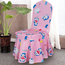 Cartoon chair cover cute childrens elastic chair cover hotel restaurant banquet conjoined chair cover birthday party baby banquet chair cover
