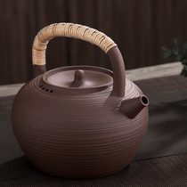 Handmade pottery pot purple sand kettle electric pottery oven teapot black tea Pu 'er old white tea maker lifting beam ceramic pot