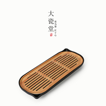 Big porcelain hall melamine tea tray large water storage tea sea water storage type dry bubble plate simple Japanese kung fu tea set tea table