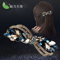 Hairclip head rhinestone heng jia Korean adult ding jia spring clip word clip hair issuing female clip headdress