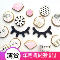 (Qing 8 yuan) ins Nordic style wooden eyelashes wall decoration baby childrens room decoration shooting background