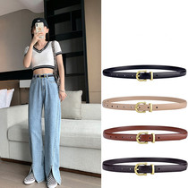 Belt Lady Fashion 100 Hitch 2021 New Trim Fine Belt Genuine Leather Summer Ins Black Jeans Strap
