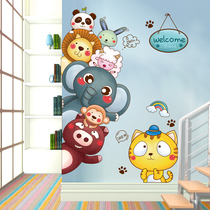 Nordic wind ins cat 3D wall stickers bedroom kindergarten door stickers wall decorations childrens room