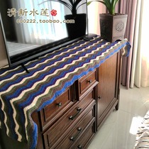 Fresh water lotus handmade crochet cotton foreign trade European style American retro cabinet fabric decoration towel table flag sofa cushion