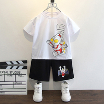 Ottman Clothes Children Summer Clothes Boy White T-shirt Suit Summer Clothes Boy 2022 New Boy Outfit