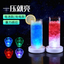 LED luminous coaster cocktail luminous base light bar bartending Lamp Bar light wine glass luminous bottom seat cushion