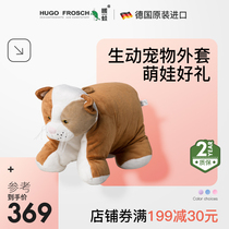 German HUGO hot water bottle water injection animal coat childrens toys water filling hand warmer cartoon pillow cat