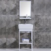  Small apartment bracket Floor-to-ceiling washbasin Ceramic washbasin washbasin integrated bathroom Balcony column basin