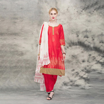 Indian silk cotton printed side covered with womens three sets 7 sleeves Long of spring and summer breathable casual